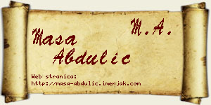 Maša Abdulić vizit kartica